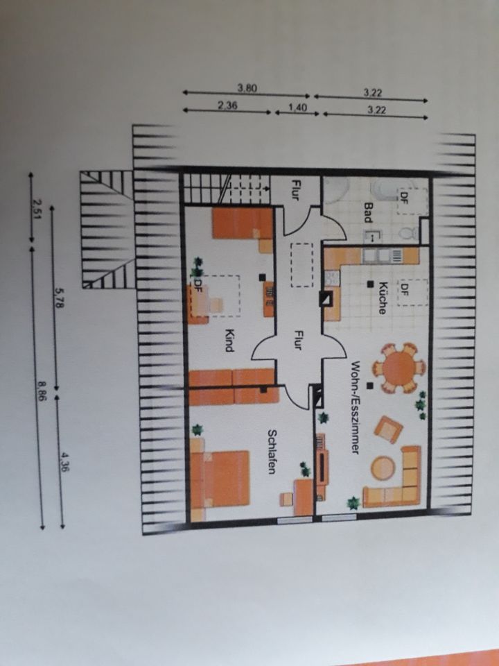 Möblierte Dachgeschosswohnung in Korbach