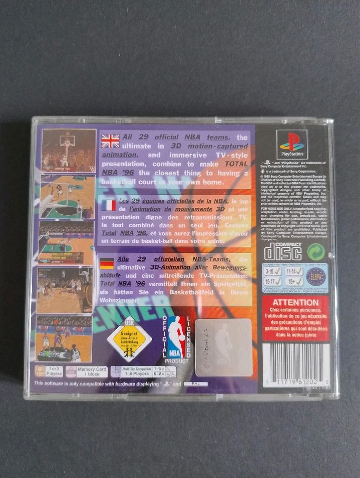 Total NBA 96, Holo Cover, Top Zustand, Playstation 1, PS1, PSX in Coswig