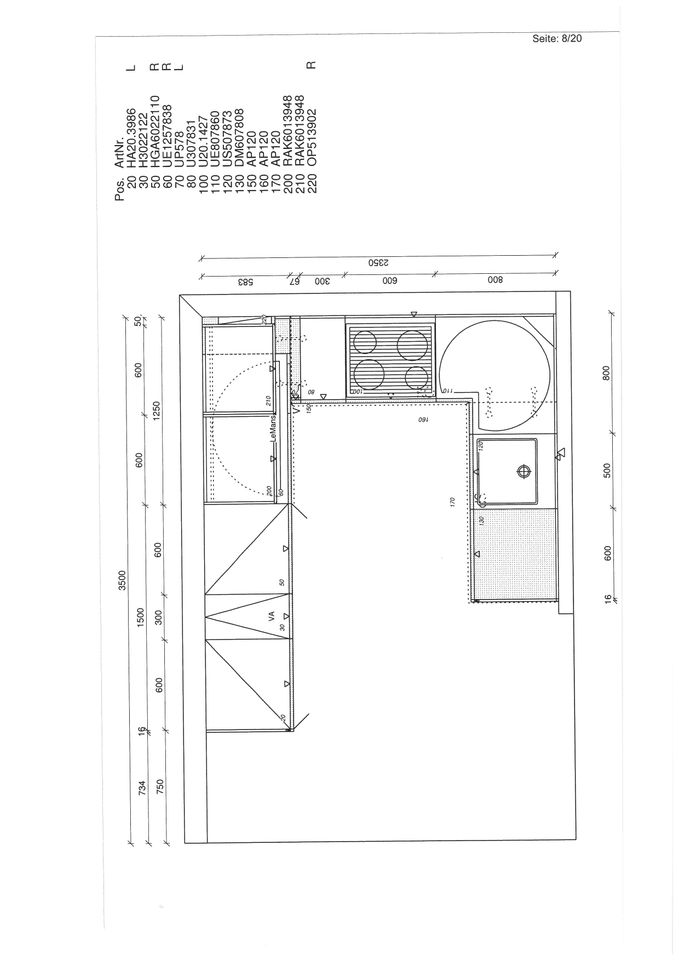 Moderne Einbauküche - Ausstellungsstück - ohne Geräte in Lentföhrden