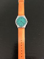 Swatch Herrenuhr orange mit Lederarmband Schleswig-Holstein - Flintbek Vorschau