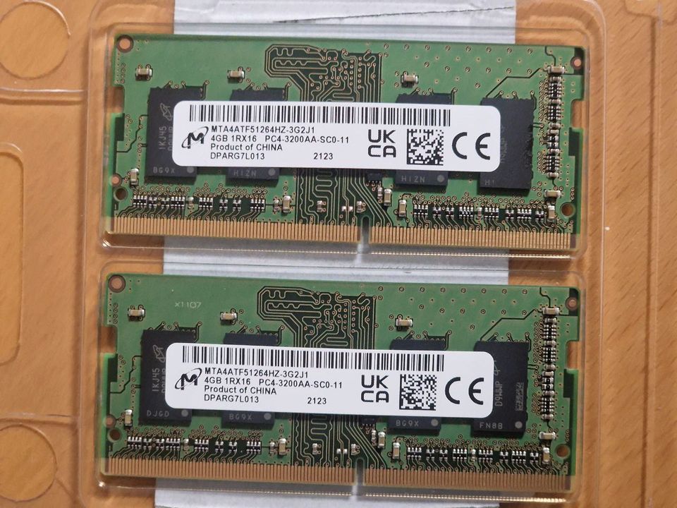 Verkaufe RAM für Laptop 2x4 GB PC4-3200 SODIMM in Taunusstein