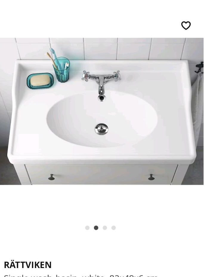 IKEA Rättviken Waschbecken + Hemnes Schrank 80cm in Kalbach