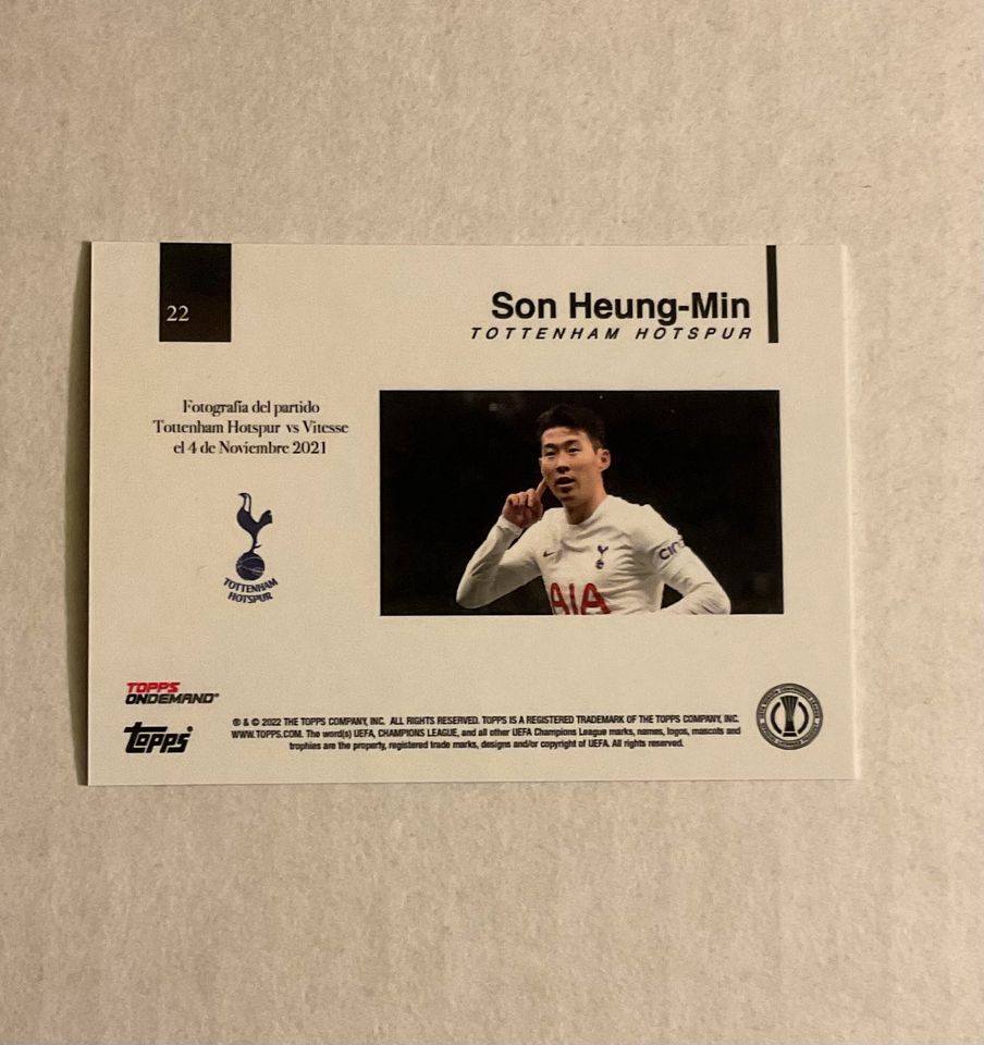 Topps Simplicidad Heung Min Son numbered nummeriert in Maxdorf