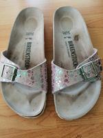 Birkenstock in Pink/Glitzer gr. 37 guter Zustand Niedersachsen - Buxtehude Vorschau
