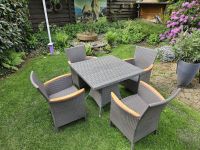 Gartenmöbel Rattanset 4 Sessel und 1 Tisch mit Glasplatte Nordrhein-Westfalen - Ibbenbüren Vorschau