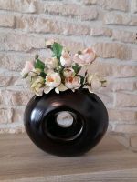 Dunkelbraune Vase mit Kunstblumen Thüringen - Saalfeld (Saale) Vorschau