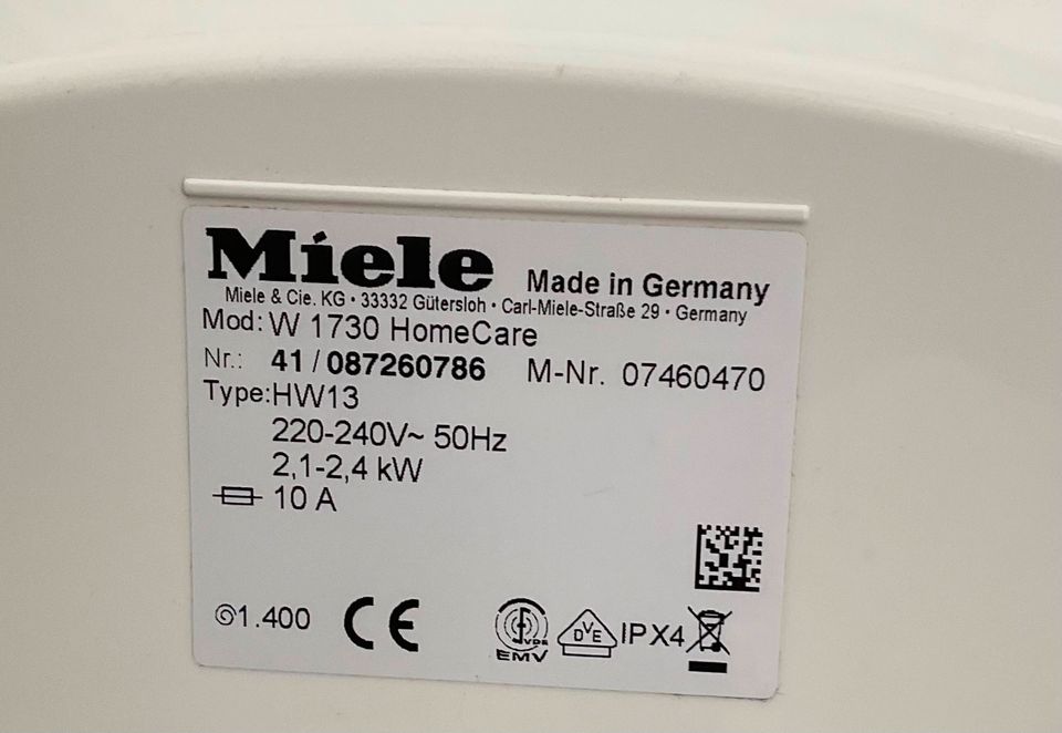 Miele Home Care Waschmaschine W1730 in Frickenhausen