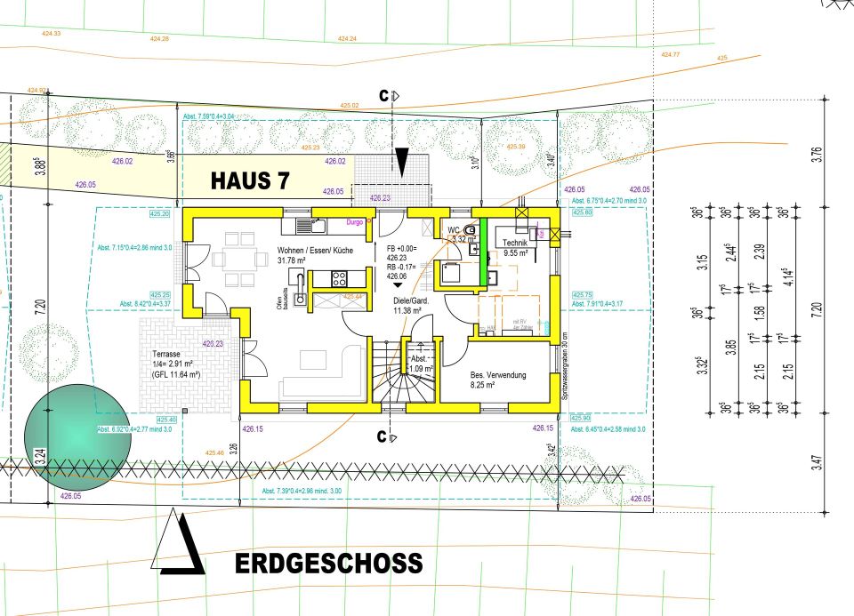 Baugrundstück inkl. genehmigtem Bauplan für ein EFH in Burgkirchen / Hirten in Burgkirchen