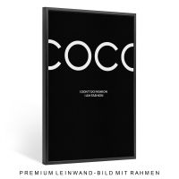 COCO text , Luxusmodemarke Wandbild , Leinwand mit Rahmen , Deko Stuttgart - Stuttgart-Ost Vorschau