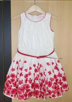 Festkleid /Sommer/ weiß/ rote Blumen/ Gürtel/ Gr. 92 Dresden - Klotzsche Vorschau