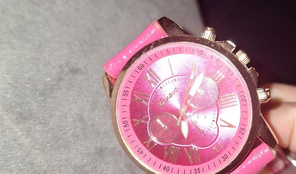 Damenuhr Uhr Armbanduhr pink rosa in Zeilarn