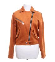 Bikerjacke Braun Orange Gr.XS Wildleder Optik Bergedorf - Hamburg Lohbrügge Vorschau