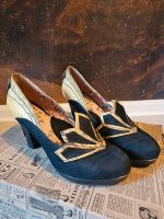 Miss L Fire Vintage Retro Pumps im Art Deco Design Echtleder Nordrhein-Westfalen - Witten Vorschau