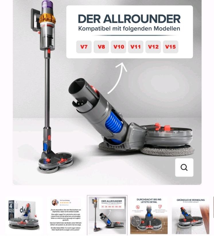 Wie neu! Dripl Dyson Aufsatz für Dyson V12  Zubehör in Essen