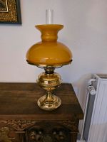 Tischlampe Messing Schirm gelb beige alt antik Tischleuchte Lampe Nordrhein-Westfalen - Bad Oeynhausen Vorschau