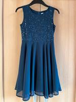 Kleid marine blau Gr 140 m. Pailletten Kommunion Hochzeit Taufe Rheinland-Pfalz - Gutenberg(Bad Kreuznach) Vorschau