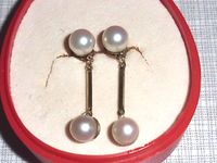 Echte Perlen Ohrringe, Stecker/Hänger Ohrringe aus 333 Gold Schleswig-Holstein - Norderstedt Vorschau