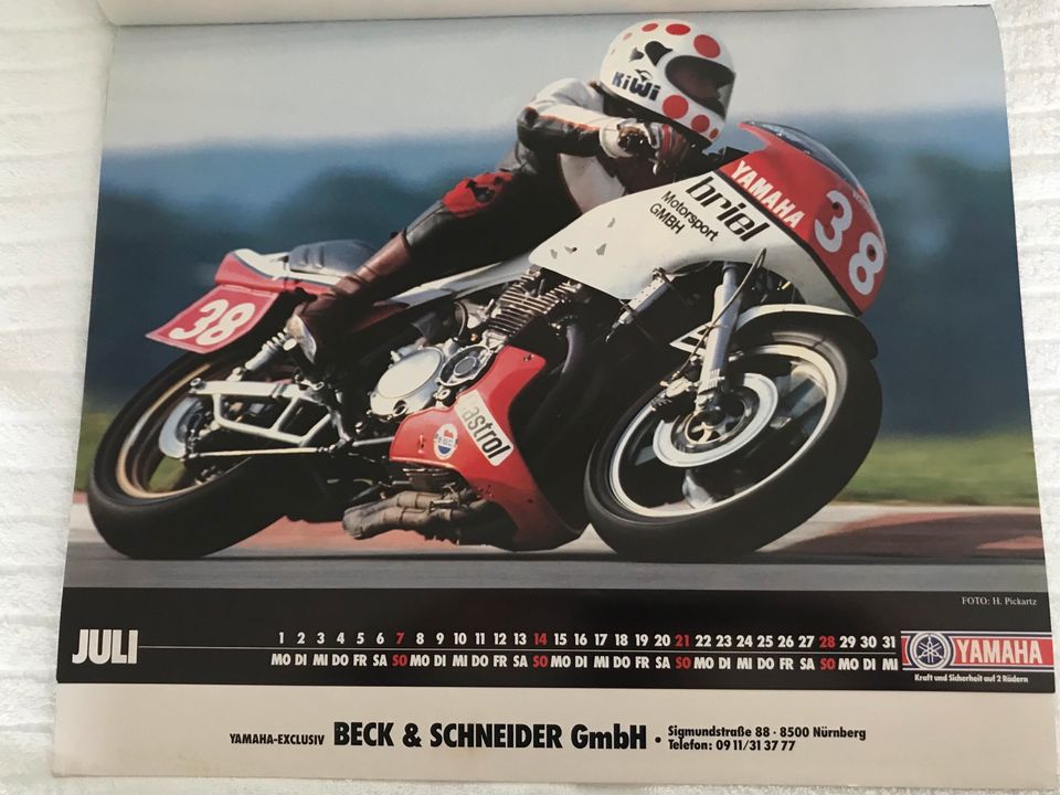 Motorsport Kalender Yamaha 1985 / 40x32 cm in Lichtenau