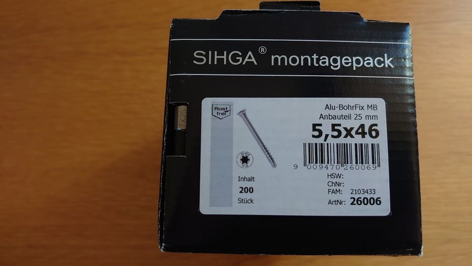 SIHGA Alu-BohrFix MB 5,5x46 Montagepack in Tacherting