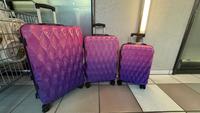 3 in 1 Reisekoffer Set in Lila-Rosa mit Diamant-Muster Düsseldorf - Derendorf Vorschau