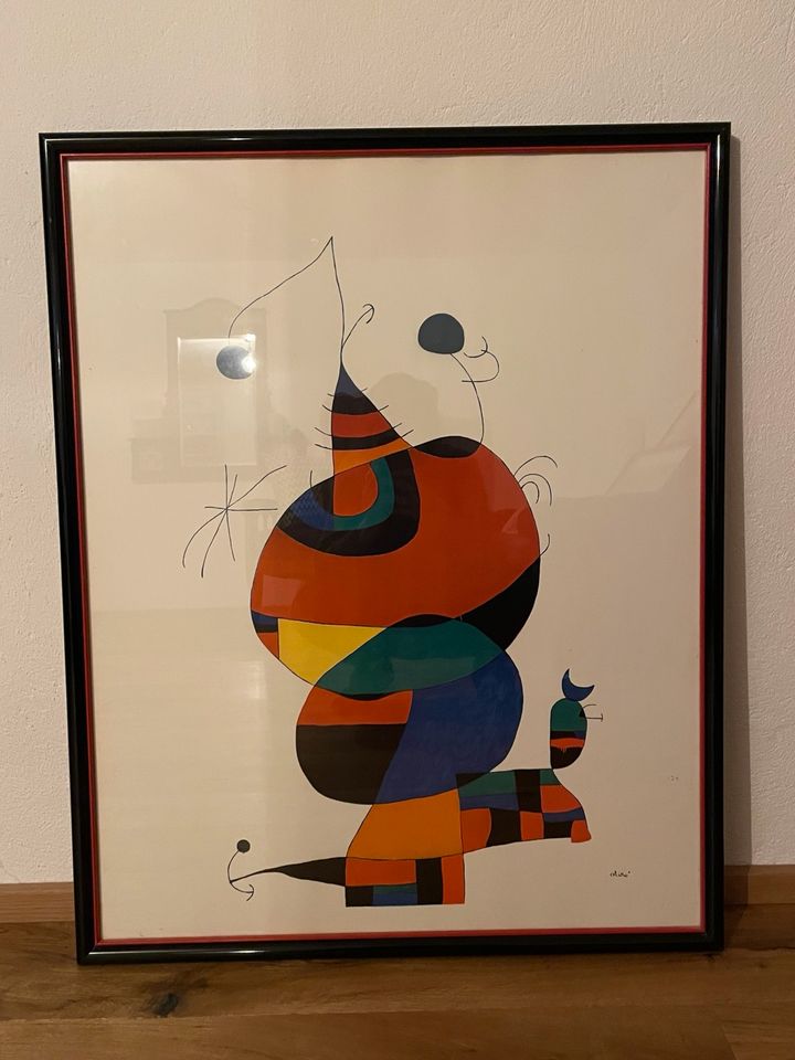 Kunstwerk Bild Kunstdruck Joan Miro Homenaje a Picasso in Mainz