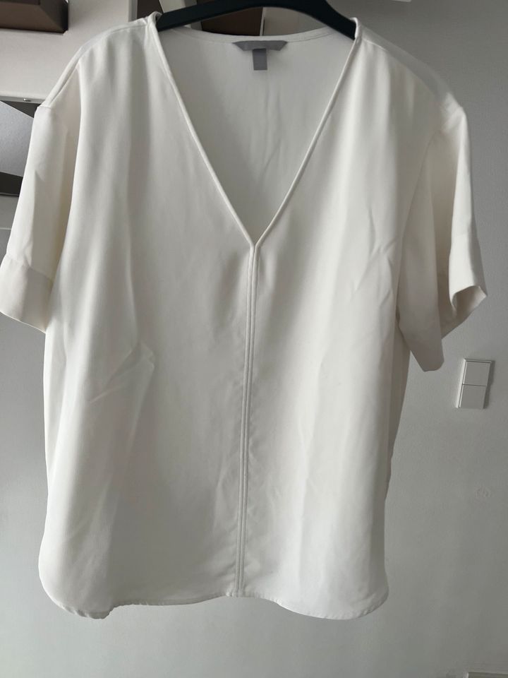 H&M Bluse Kurzarm Shirt weiß XL 44 46 in Heilbronn