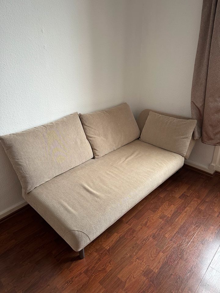 Praktisches Brühl Sofa beige waschbar (ca. 160x80x40 cm) in Rüsselsheim
