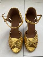 Goldene Riemchen-Sandalen für Damen in Größe 38 Stuttgart - Degerloch Vorschau