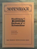 Notenblock ca. 50 Blatt vom  Musikhaus Berhold & Schwerdtner Baden-Württemberg - Wernau Vorschau