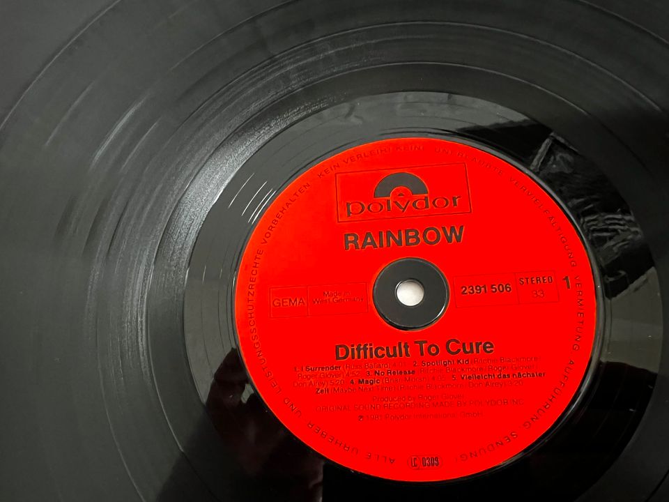 Rainbow - Difficult to Cure - Germany 1981 (VG+/VG+) - OIS (VG+) in Schöneck