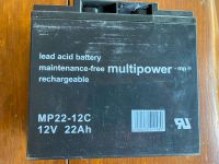 Batterie Akku Multipower MP 22 - 12 C Bayern - Gaimersheim Vorschau
