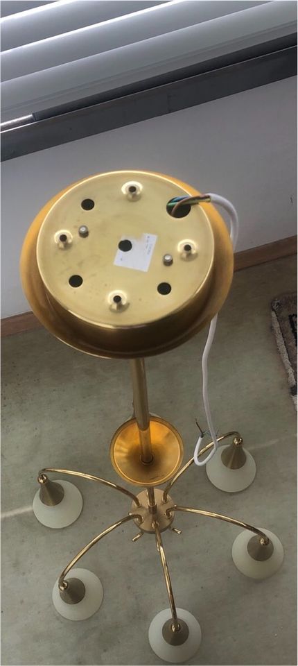 Vintage Lampe  Vergoldet in Lindenberg im Allgäu