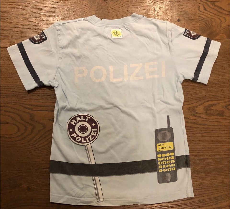 Kostüm Karneval Fasching T-Shirt Polizei police 116, 122, 128 in Diekholzen