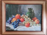 Stillleben Apples & Grapes von E. Krüger Bild gerahmt 30 x 40 cm Mecklenburg-Vorpommern - Zinnowitz Vorschau