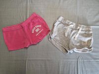 2x Kurze Hosen pink Glitzer + grau hellgrau Shorts Stoff 116 122 Bayern - Rattelsdorf Vorschau