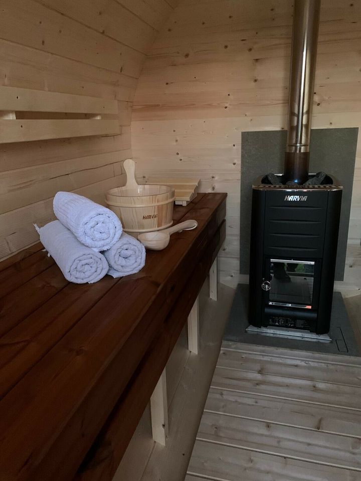 Mobile Sauna Saunafass Fasssauna mieten Vermietung in Osnabrück
