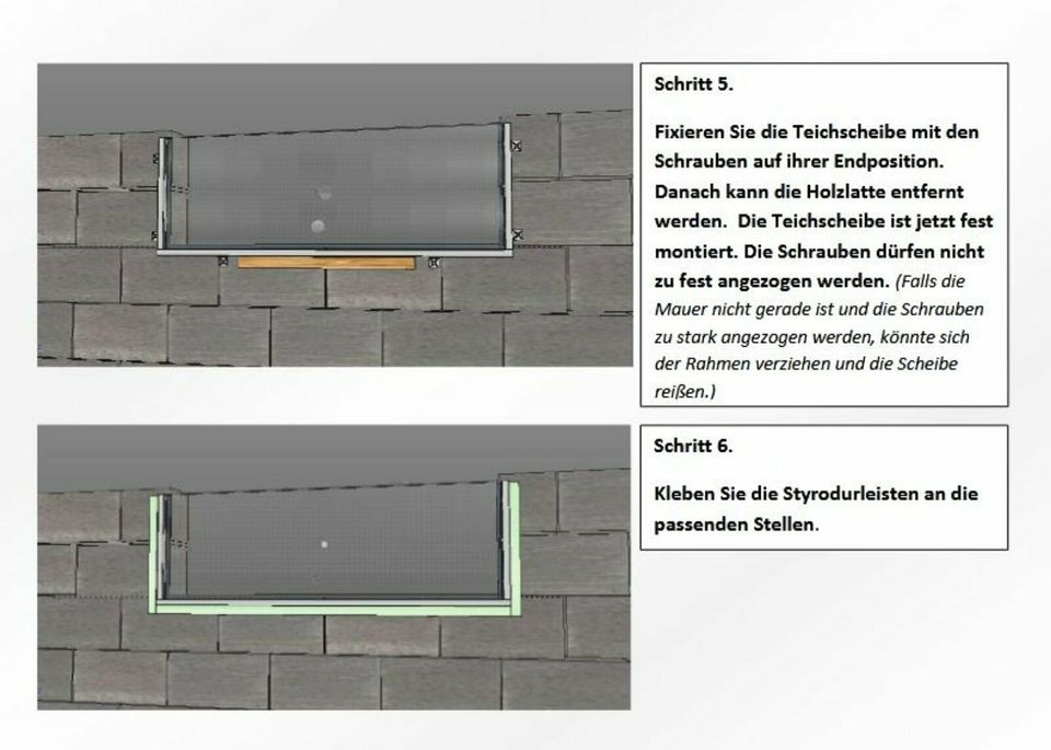 Teichscheibe / Teichfenster / 100x50 in München