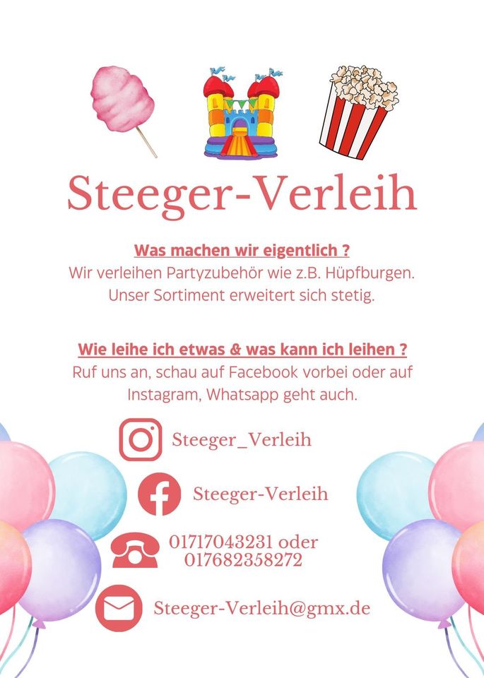 Zuckerwatte Verleih / Zuckerwattemaschine mieten / Hüpfburgen in Lindlar