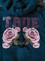 TRUE RELIGION Hoodie Sweatjacke Pullover Roses blau Zip NP159,90€ Bayern - Goldbach Vorschau