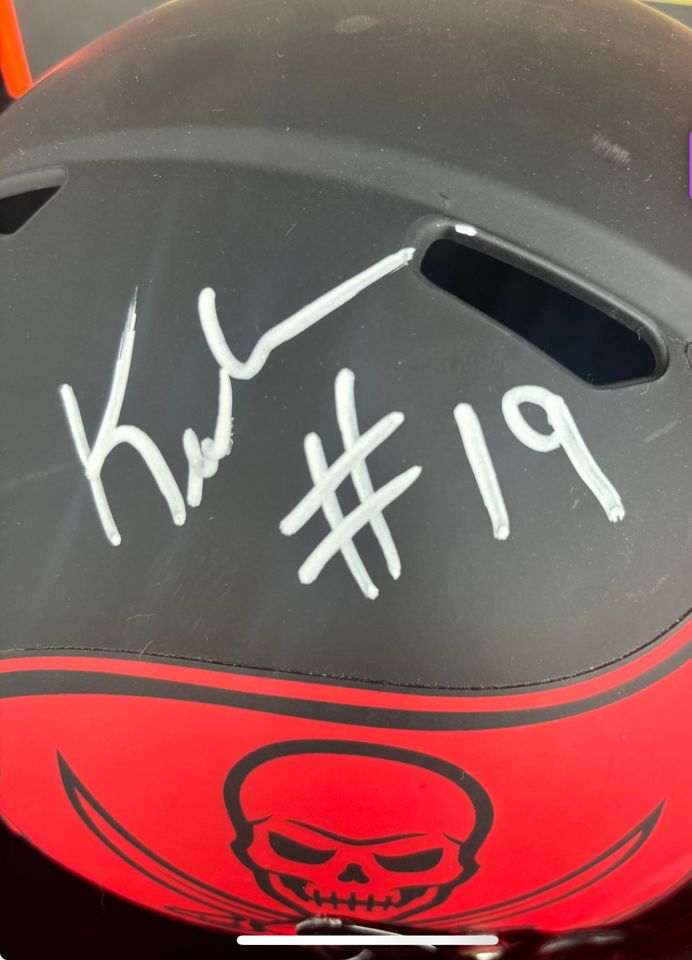 Keyshawn Johnson NFL Helm Helmet Autographed Tampa Bay buccaneers in Berlin