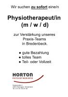 Physiotherpeut/in gesucht Niedersachsen - Wennigsen Vorschau