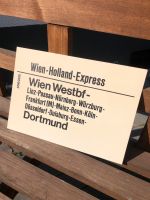 Zuglaufsschild Wien-Holland-Express - guter Zustand Rheinland-Pfalz - Nackenheim Vorschau
