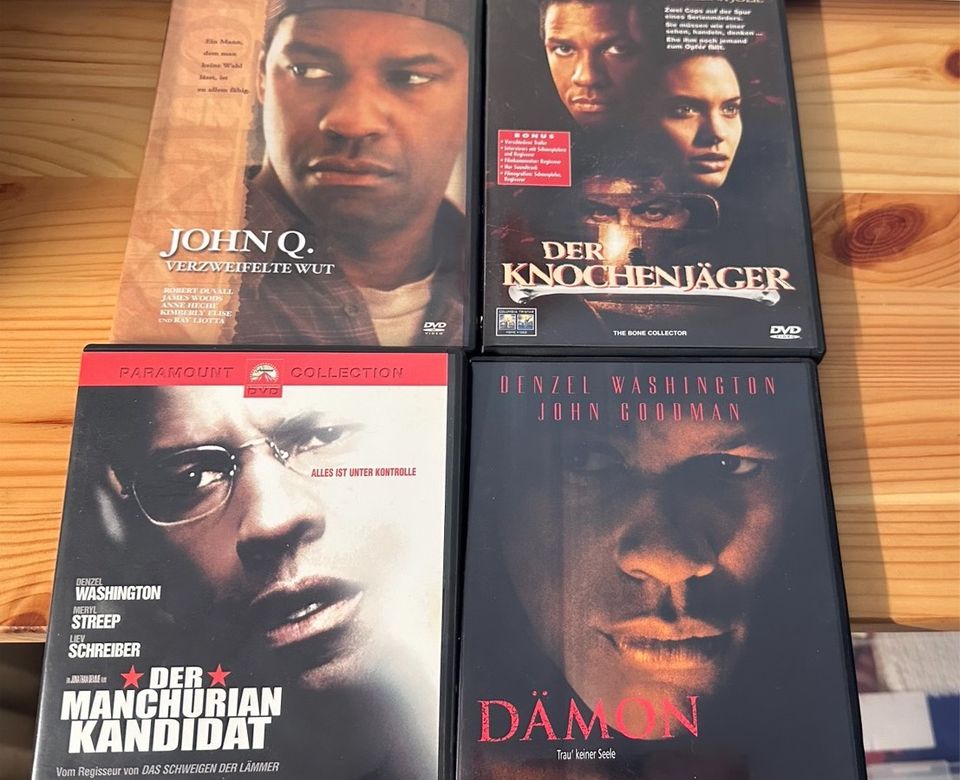 4 DVDs, Denzel Washington. in Hochheim am Main