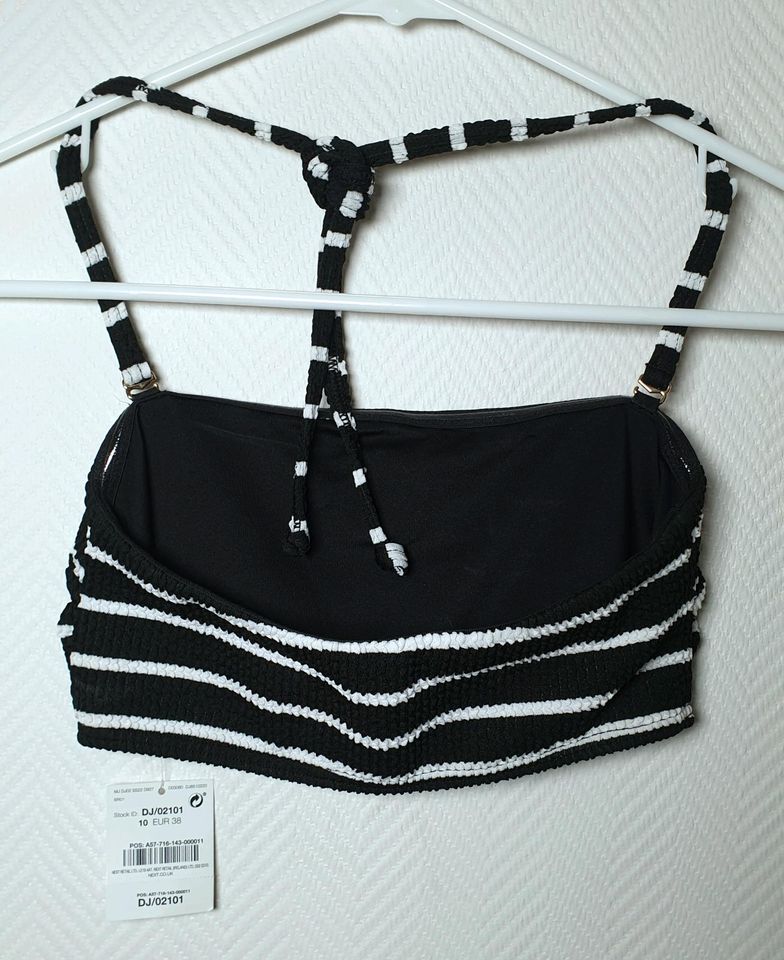 NEU Next trägerloses / Träger Top Gr. 38 / M in schwarz/ weiß in Homburg