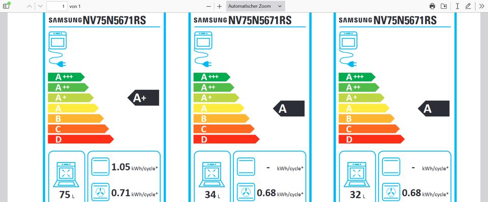 Samsung Dual Cook Ein­bau­back­ofen, 75 ℓ,Pyrolyse,Selbstrein-NEU in Hannover