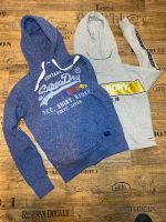 2er Set Hoodie Superdry M 38 mit Kapuze grau Gold blau Sweater Niedersachsen - Buxtehude Vorschau