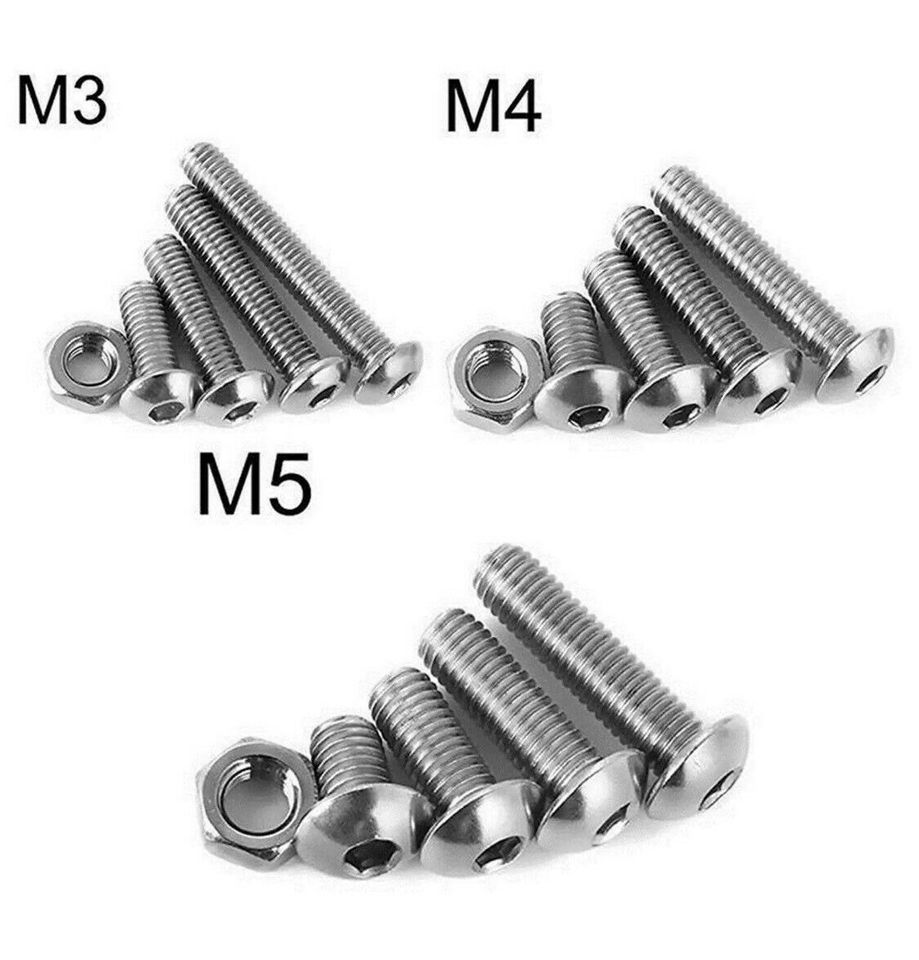 520tlg Set Sechskant Schrauben & Muttern Edelstahl Maschinen in Bebra