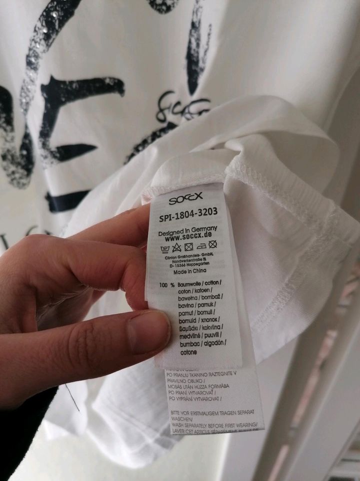 Soccx Print Shirt weiß Baumwolle in Gehrden