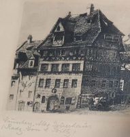 Radierung Albrecht Dürer Haus Nürnberg antik signiert Grafik Stic Nürnberg (Mittelfr) - Südstadt Vorschau