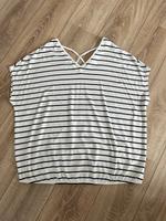 Gina Benotti T-Shirt 48/50 weiß blau BW 74 cm Niedersachsen - Weyhe Vorschau